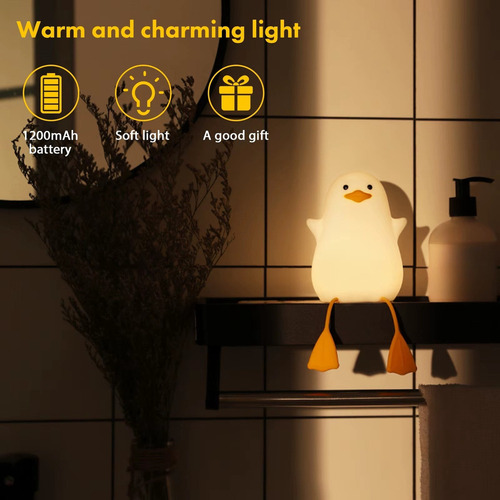 Iy Luz Nocturna Infantil De Silicona Con Forma De Pato