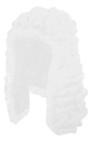 Peluca Colonial Para Hombre, Peluca Ondulada Larga, Peluca