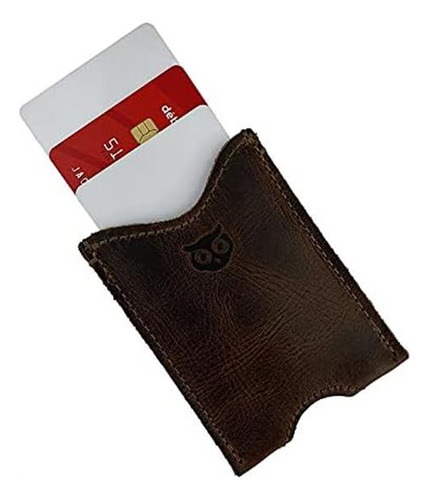 Hide & Drink, Cartera De Cuero Rústico Con Funda De Bolsillo