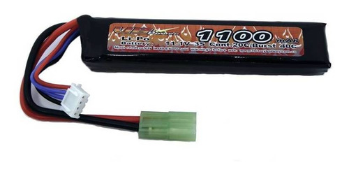 Imagem 1 de 2 de Bateria Lipo 11,1v 1100mah 20c/burst 40c - 1 Pack