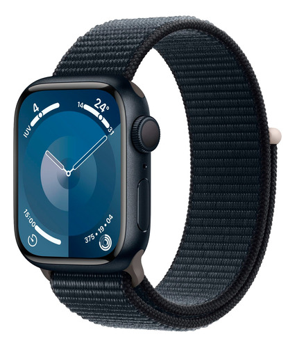 Apple Watch Series 9 41mm Aluminio Negro Sport Loop 