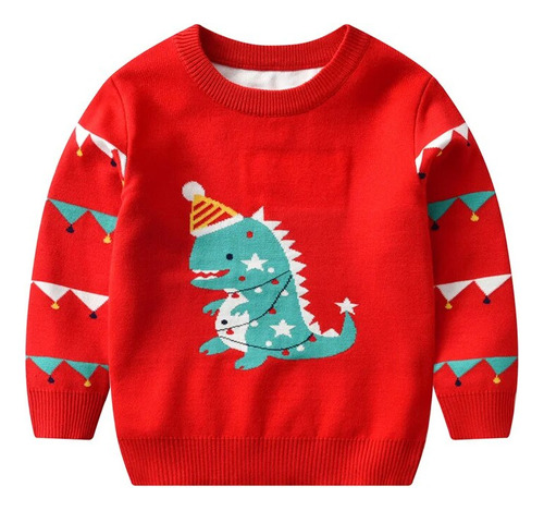Suéteres Navideños Para Niños, Suéter De Dinosaurios Con Dib