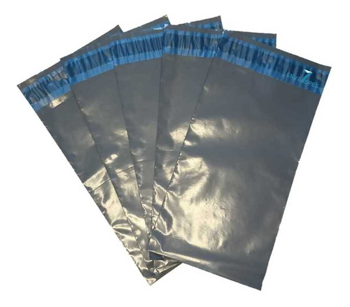 Envelope Cinza/preto Ecologico 12x18 100 Und Premium