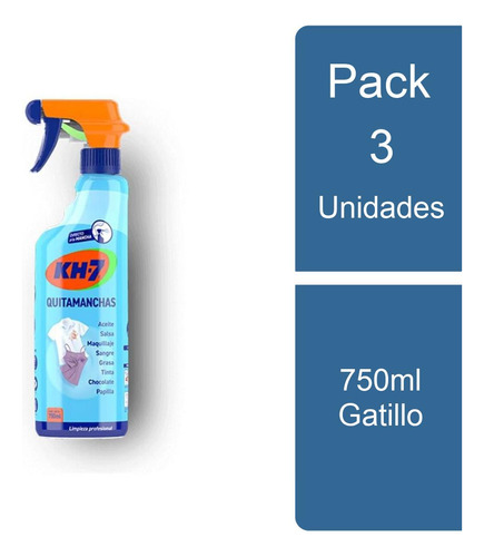 Pack 3 Quitamanchas 750ml Gatillo Kh-7