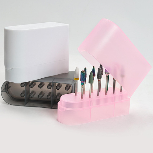 2 Soporte Para Brocas De Uñas, Caja Expositora A Prueba De