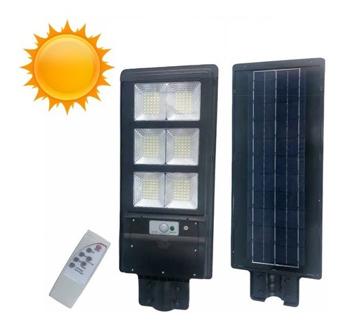 Foco Solar Led 180w Exterior C Sensor Y Control+ Brazo Metal