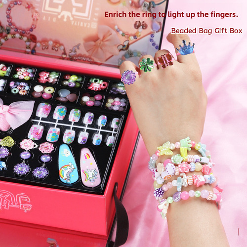 Girls Nail Art Jewelry Gift Box Set