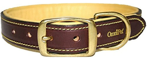 Collar De Perro Omnipet De Cuero Marron Claro