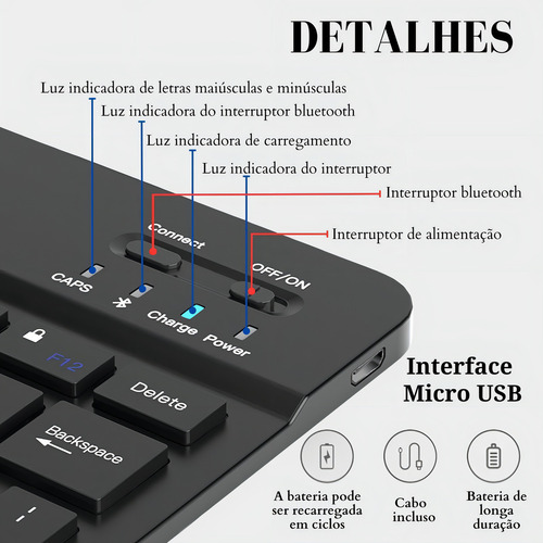 Kit de teclado Bluetooth Xiaomi Redmi Pad Se blanco