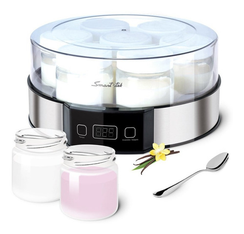 Imagen 1 de 9 de Yogurtera Smart Tek Digital 7 Porciones 180 Ml Griego Ym750