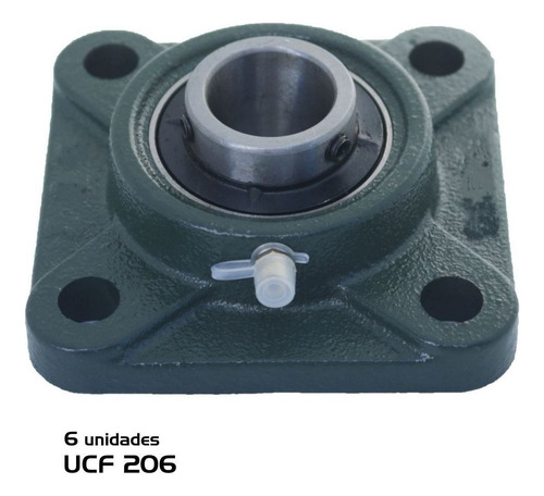 Mancal Quadrado F208 Rolamento Uc 208 Para Eixo De 40mm