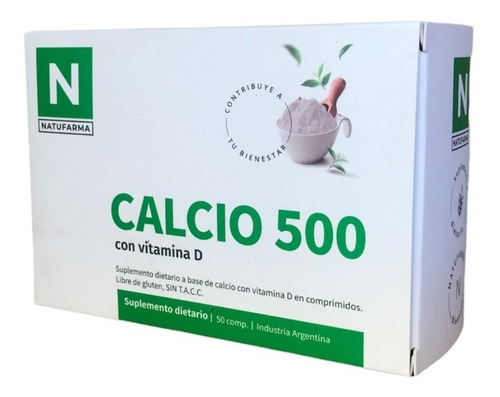 Natufarma Calcio Vit 500 X 50 Comprimidos