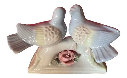 Figura Escultura Pareja De Tórtolas  Aves Porcelana