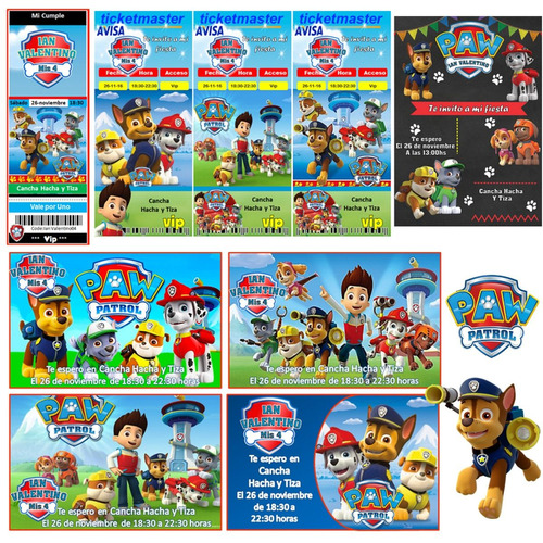 Kit Imprimible Paw Patrol Patrulla Canina Cumple 2kit