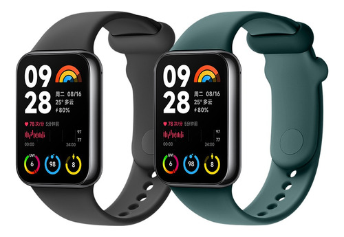 2 Correa Para Xiaomi Band 8 Pro Smart Band Silicone Repuesto