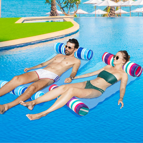 Flotadores De Tela Finduwill Paquete 2 Xl Multiusos Piscina (04)amarillo Y Violeta