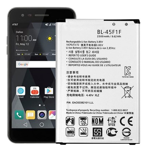 Batería De Repuesto Bl-45f1f Para At-tt LG Phoenix 4x210 Lm