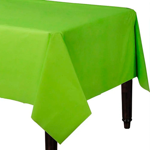 Mantel Para Cumpleaños Colores 137 X 274 Cm Glam Color Verde lima