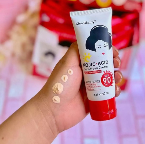 Crema Aclarante + 90 Spf Acido Kojico Kiss Beauty 60ml Normal Día