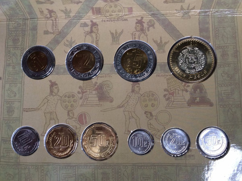 Set 10 Monedas Bu 2009 México Centavos Viejos Y Nuevos