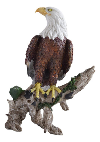 Perching Bald Eagle Statue Resin Ornament Decorative