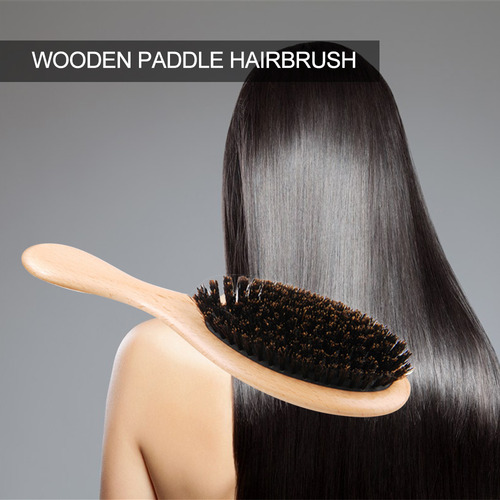 Para Cepillo De Pelo De Jabalí Con Cerdas Naturales,