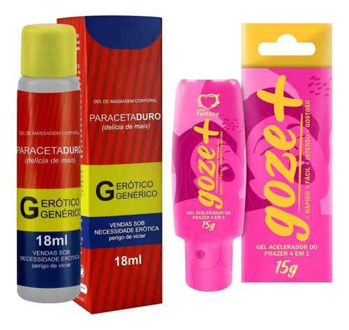 Gel Excitante Acelerador Do Prazer Goze + E Paracetaduro Sabor Neutro