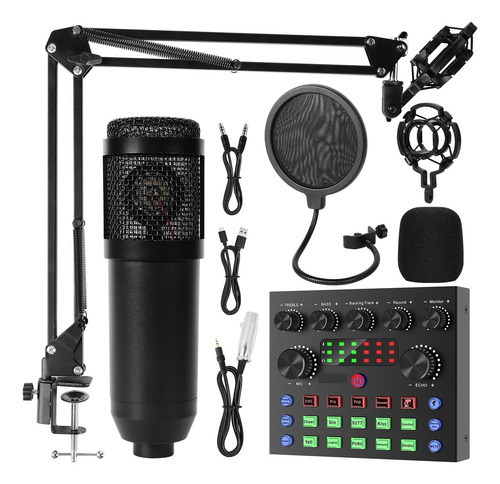 Kit De Micrófono De Condensador V8 Para Streaming, Paquete