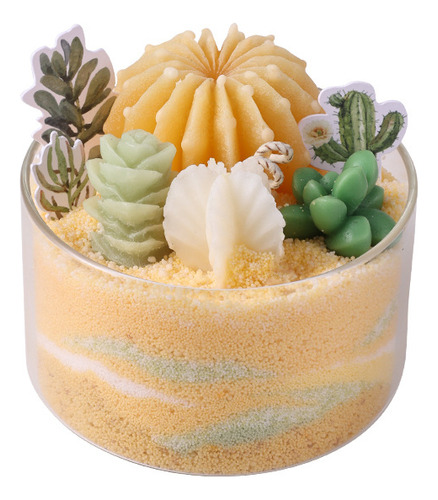 Pink Gem-peach Oolong - Vela Perfumada De Cacto Suculento Fa