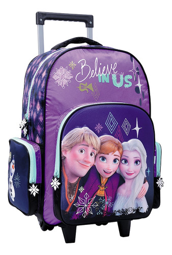 Mochila Frozen 18p Carro Grande Original 57817