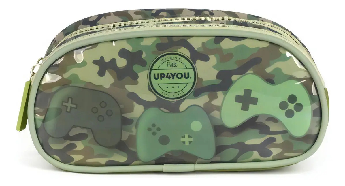 Estojo Duplo Up4you Games Luxcel Ei37784up Cor Verde