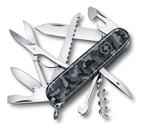 Canivete Suíço Huntsman Victorinox Navy Camuflado 15 Funções Cor Camuflado Navy