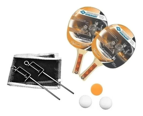 Set Ping Pong Paleta + Red Y 3 Pelotas Champs Line Level 200