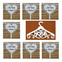 Comprar Kit 7 Placas Casamento Mdf + Cabide Cabide Da Noiva