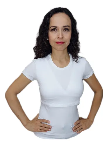 un millón Exactamente Capataz Blusa Para Maternidad Y Lactancia, Algodón, Blanca Upa Mom