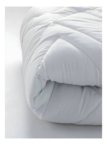 Plumón Edredón Nórdico Seda 1.5 Plazas 150x200cm Invierno Blanco Lisa
