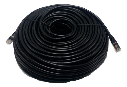 Cable Ponchado Xcase Ftp Cat 6 De 50 Metros Color Negro