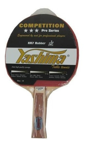 Paleta De Ping Pong Competicion Xr7 Color Rojo