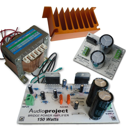 Amplificador 150 W / 8 Ohm Fuente Trafo Disip - Audioproject