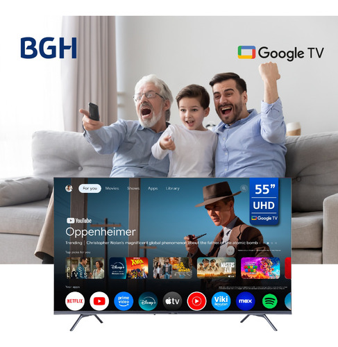Smart Tv Bgh B5524us6g 55 Pulgadas Google Tv 4k Uhd