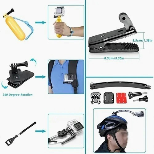 Kit De Accesorios Cámara De Acción 50 En 1 Para Gopro Héroe