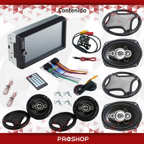 Imagen 10 de 10 de Stereo Auto 2 Din 7018b Pantalla 7 Tactil Bt + 4 Parlantes !