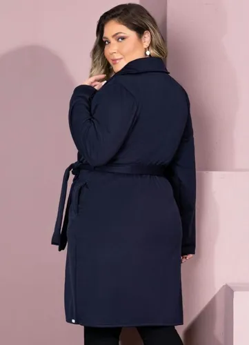 Casaco Sobretudo Feminino Alongado Preto Caramelo Azul Verm