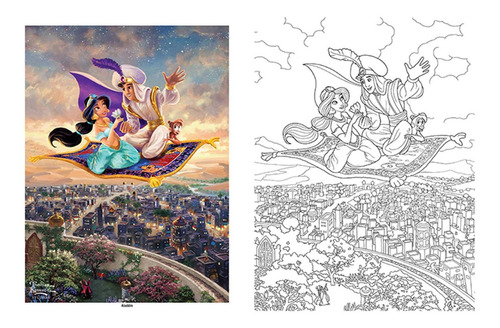 Disney Princesas Para Colorear Libro Arte Clasico Rapunzel | MercadoLibre