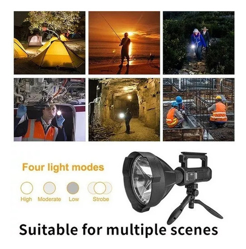 Lanterna Led De Alta Potência Com Alcance De 600 Metros