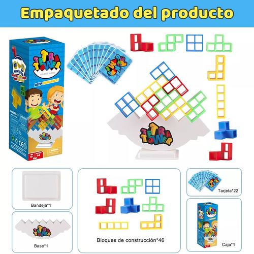 Juego De Equilibrio Tetra Tower, 48 Bloques De Construcción