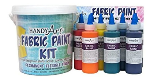 Kit De Pintura De Tela De 4 Onzas, 9 Colores