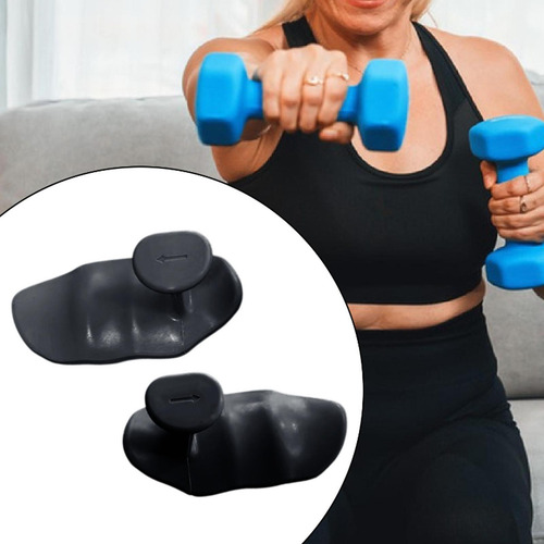 2 Piezas De Gimnasio Levantamiento De Pesas Palma Palm Negro