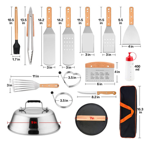 Juego De 20 Accesorios Para Plancha De Acero Inoxidable