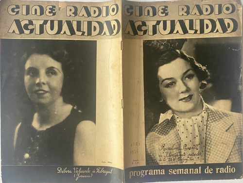 Cine Radio Actualidad Octubre 1936 Nº 20 Espectáculos, Cra1